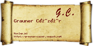 Grauner Cézár névjegykártya